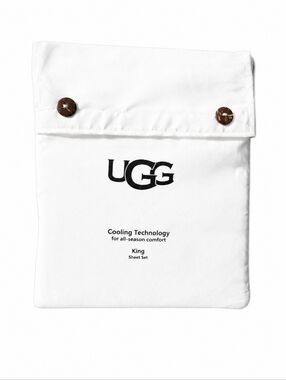 UGG Cooling Technology King Sheet Set – Bright White | Wrinkle-Resistant, Luxury